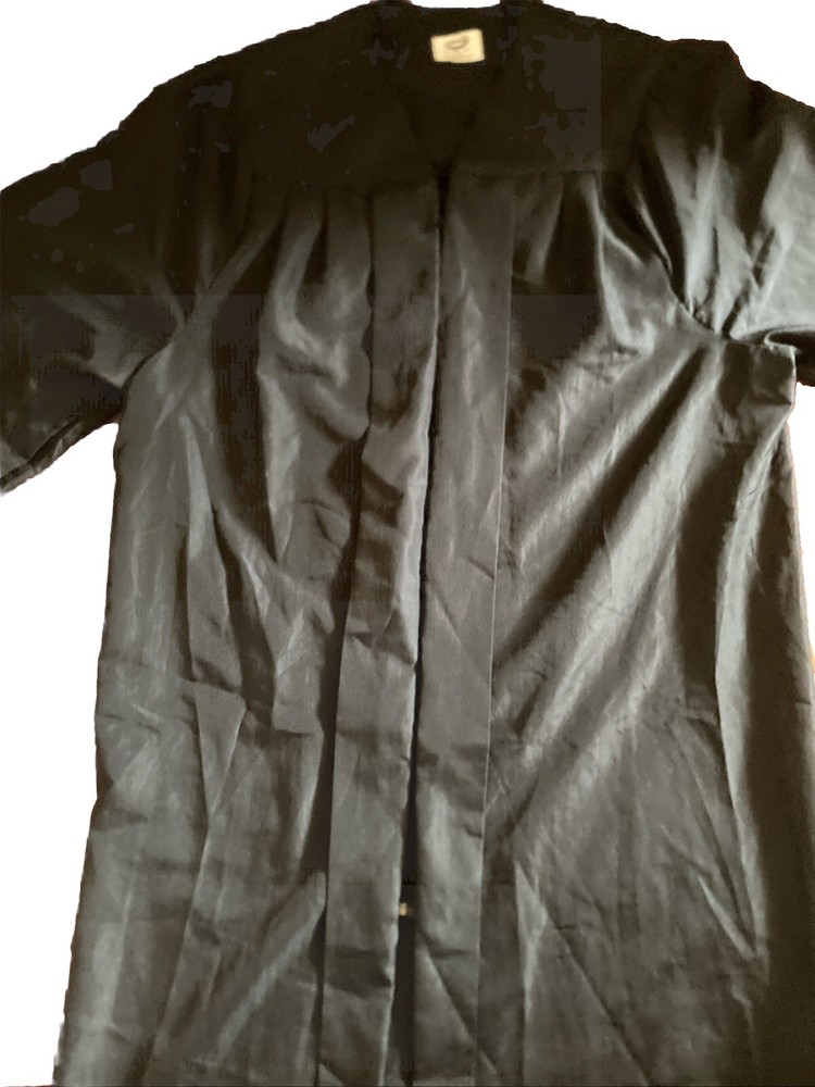 Jostens Solid Black Graduation Gown Size 5’10”-6’ *Read Description*