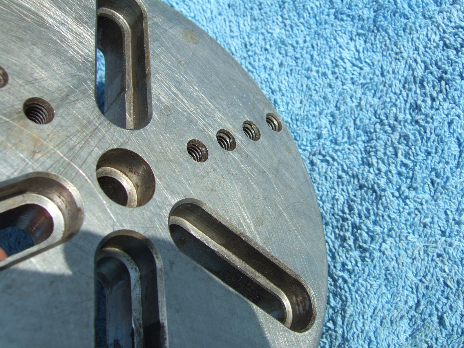 FIXTURE PLATE ROUND 6 inch TAPPED XLNT TOOLMAKER MACHINIST INSPECT GRIND MILL