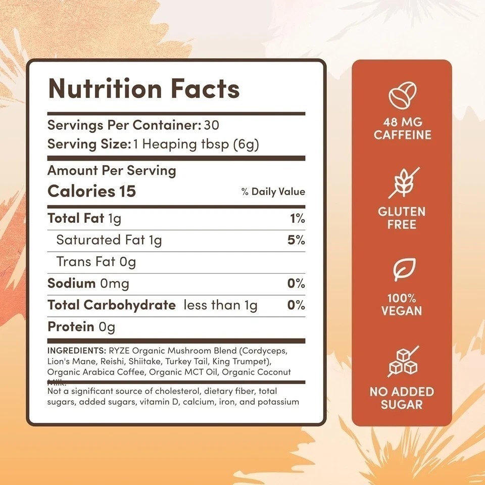 6/4/2PACK 2026 Ryze Mushroom Coffee Organic New 30 SERVINGS Instant Coffee