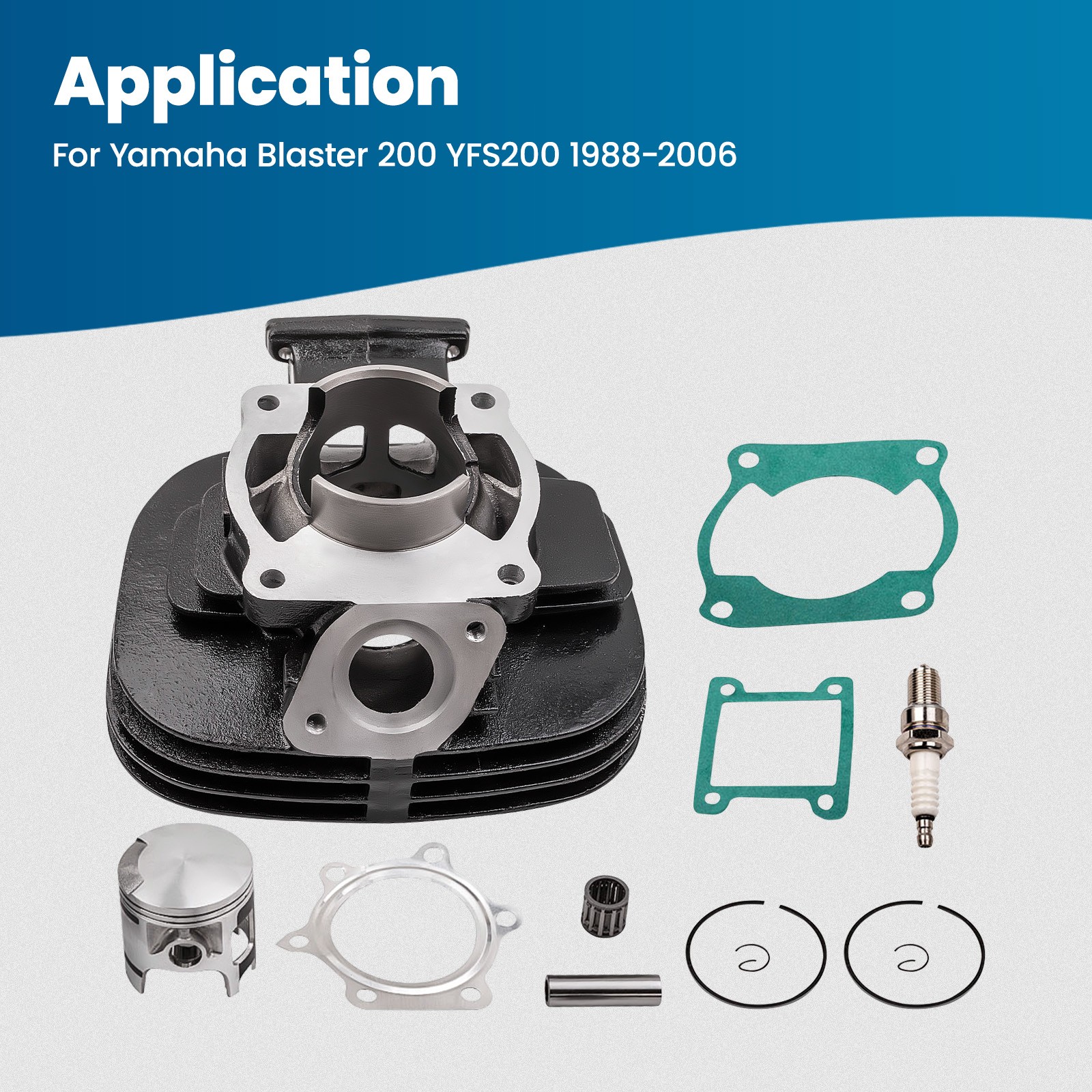 New Cylinder Piston Gasket Top End Kit for Yamaha Blaster 200 YFS200 1988-2006
