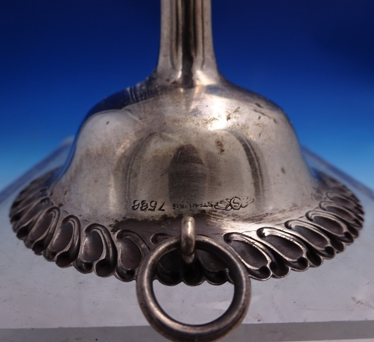 Shiebler Sterling Silver Wine Funnel with Loop #7566 2 3/4" x 3 1/2" (#8728)