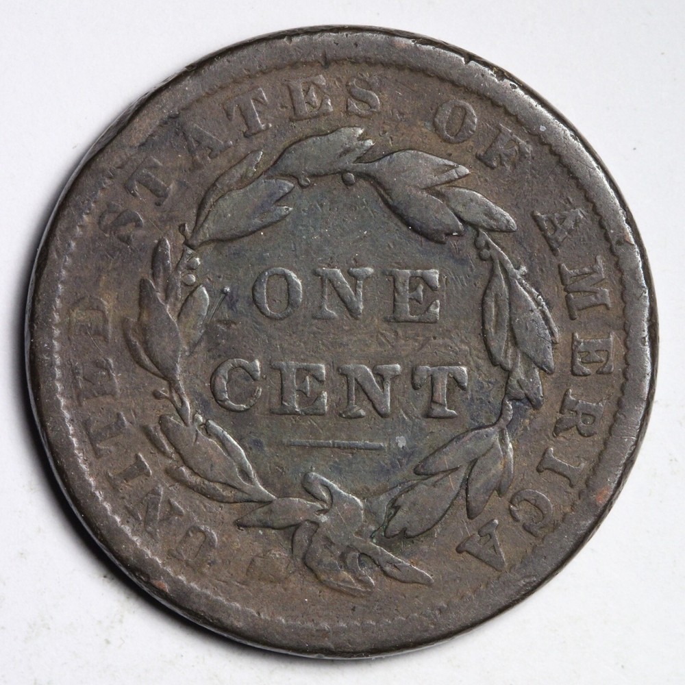 1838 Coronet Head Large Cent CHOICE FINE E218 KCL