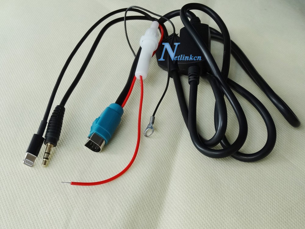 ALPINE KCE-236B AUX INTERFACE CABLE ADAPTER iPhone 5 5s 6 6S