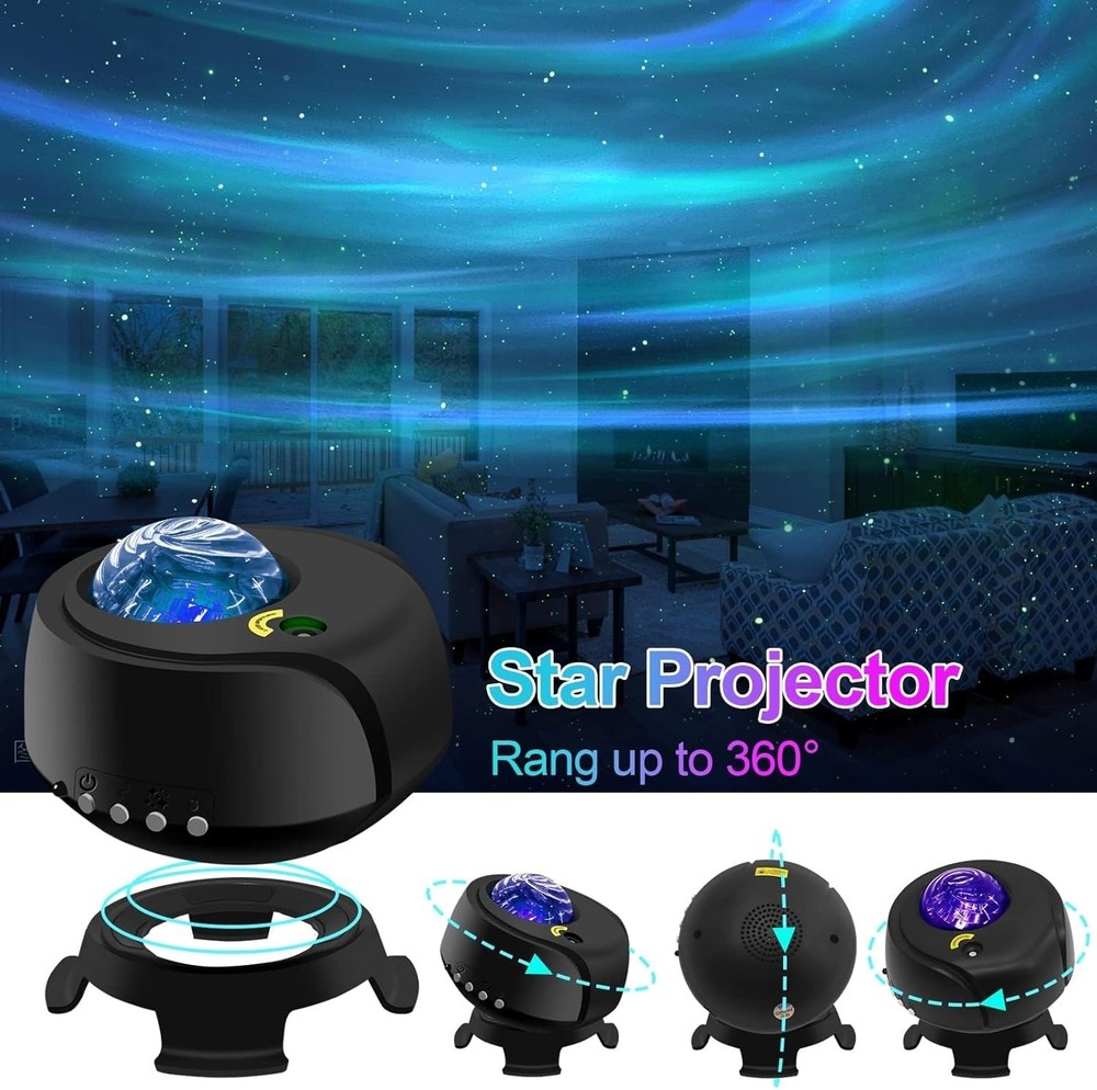 Galaxy Projector with Bluetooth & Adjustable Light: Modern Star Night Light