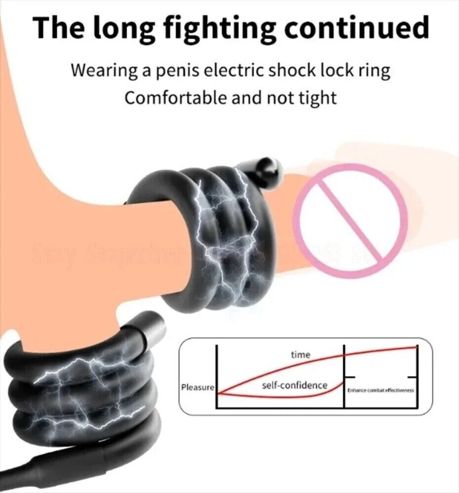 Electric Penis-Stretcher Enhancer-Ball-Scrotum-Ring-Delay-Ejaculation Men Remote