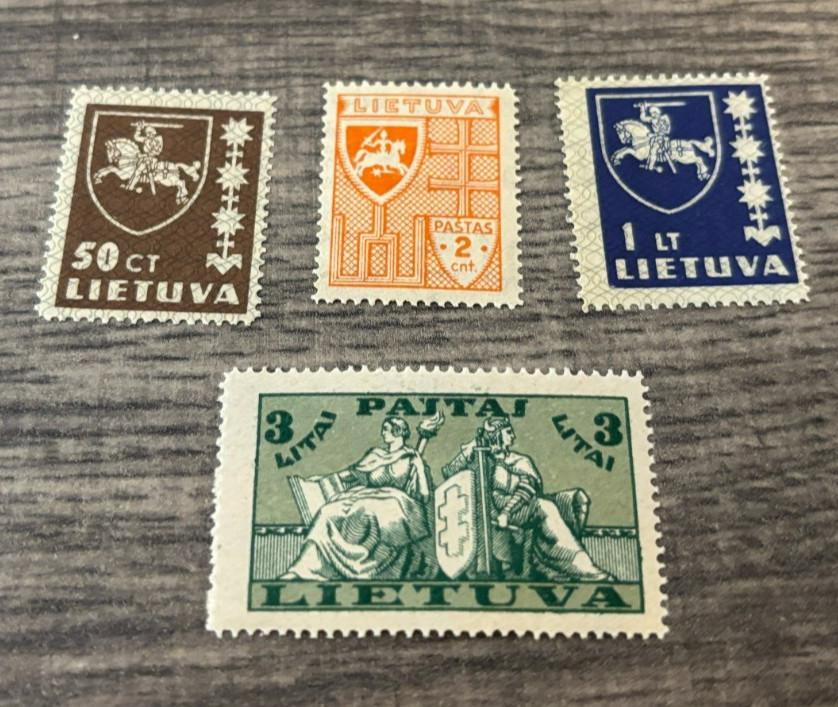 Lithuania 4 Assorted Mint Stamps. #2009