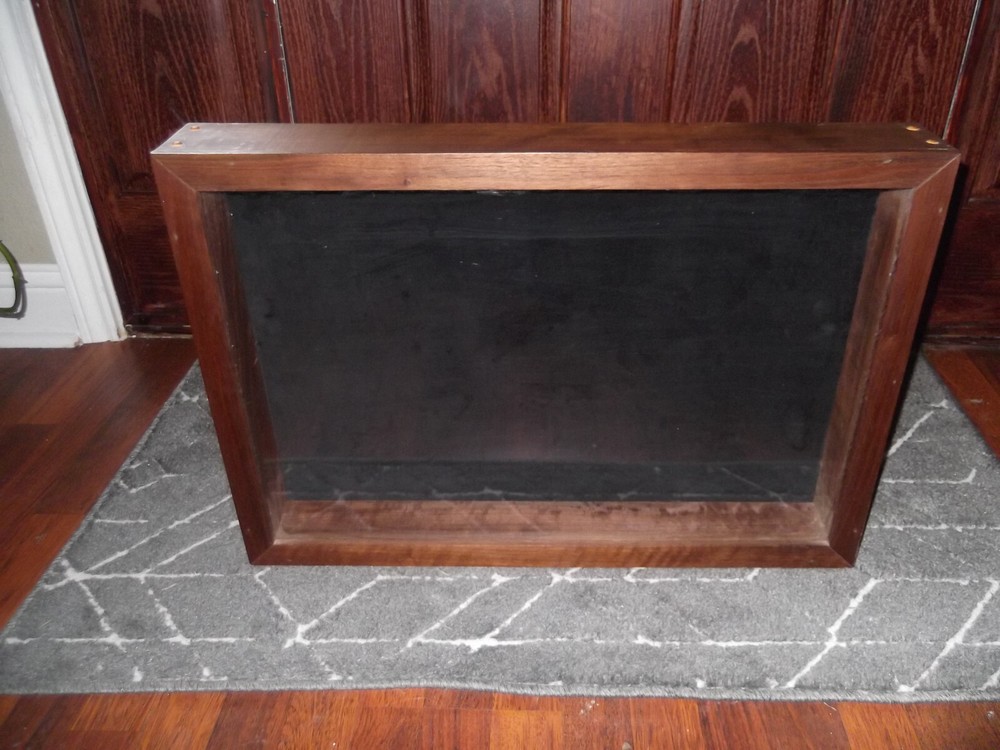 Handmade Solid Black Walnut Display/Shadow Box. 26"x18.5" Plexi Front.