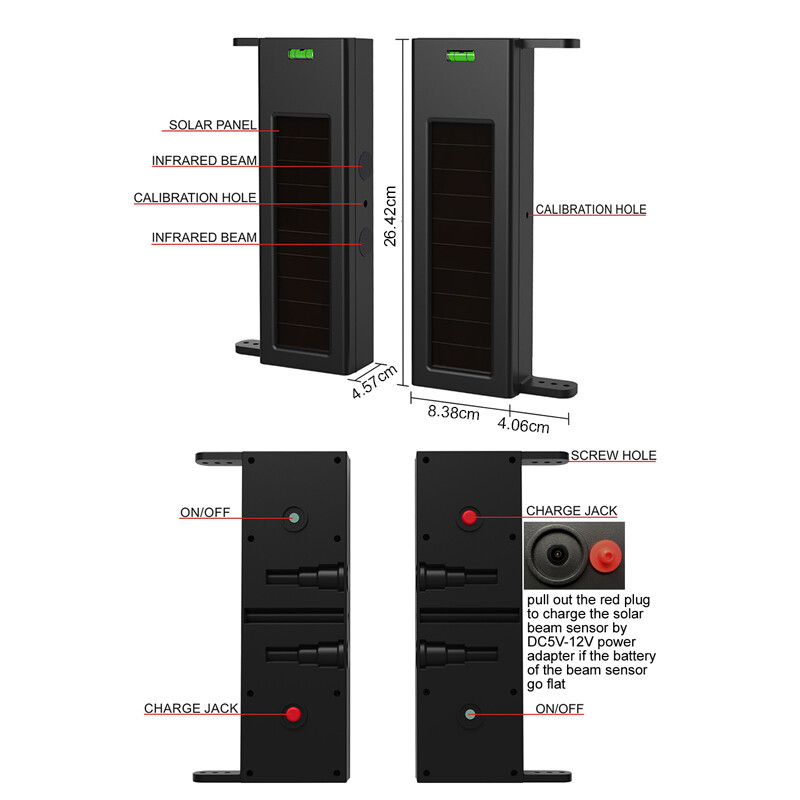 HTZSAFE Solar Wireless Driveway Alarm System