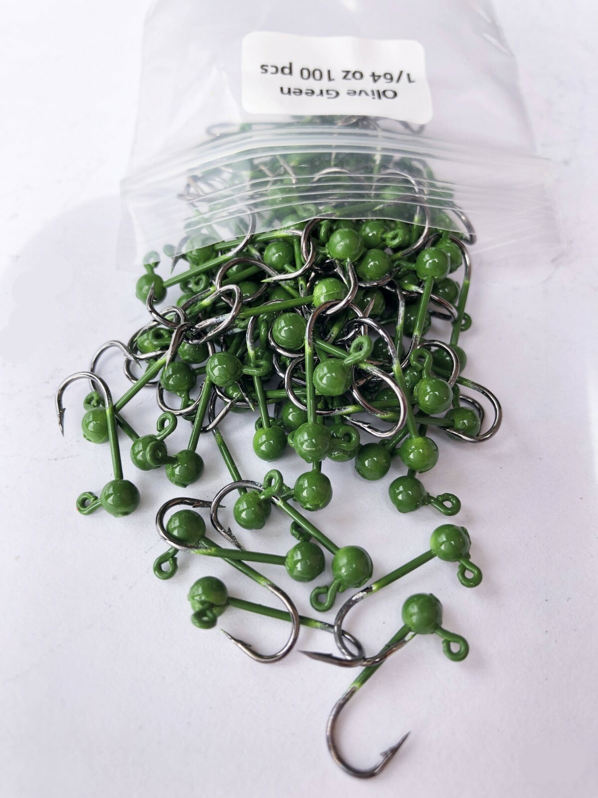 Lures Pro 100 PCs 1/64 oz Lead Jighead Fishing hooks Trout No collar Crappie