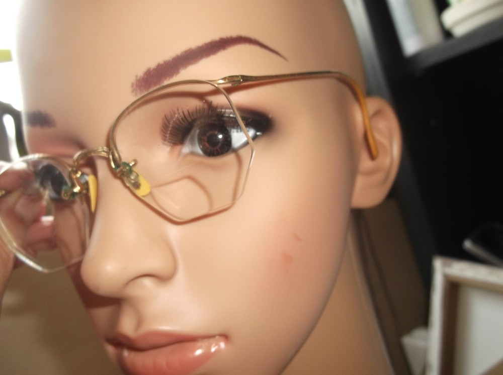 ANTIQUE SPECTACLES 12KGF GOLD TONE - UNTESTED - BIFOCAL + MONOGRAM CASE
