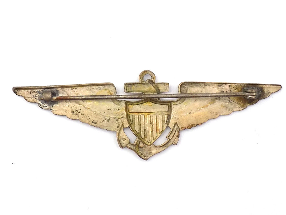 Original Pre-WWII US Navy Naval Aviator Observer Wings White Co.
