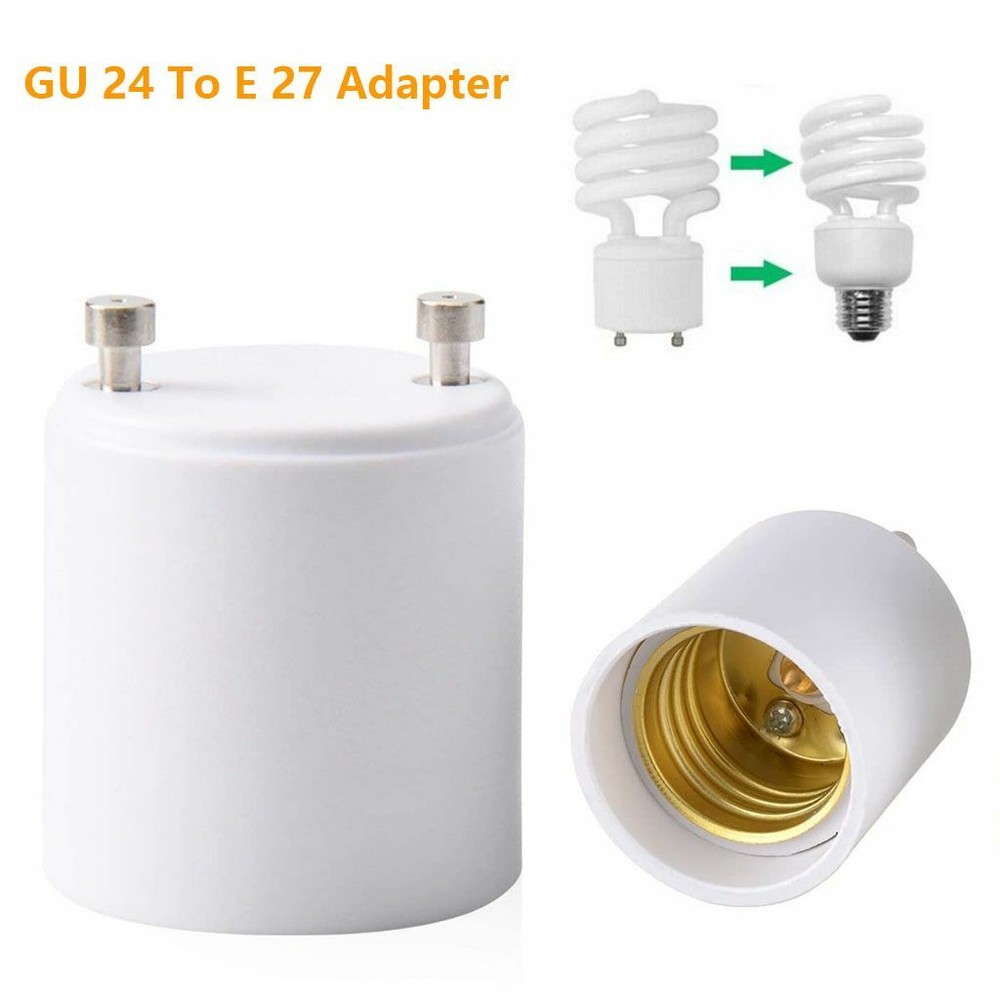 GU24 To E27 /E26 Screw LED Light Lamp Bulb Base Adapter Socket Converter Adaptor