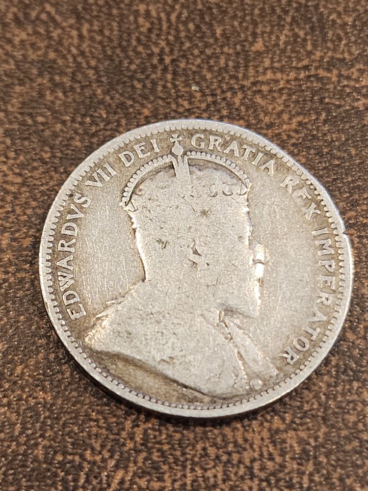 1904 Canadian 25 Cents Silver Coin