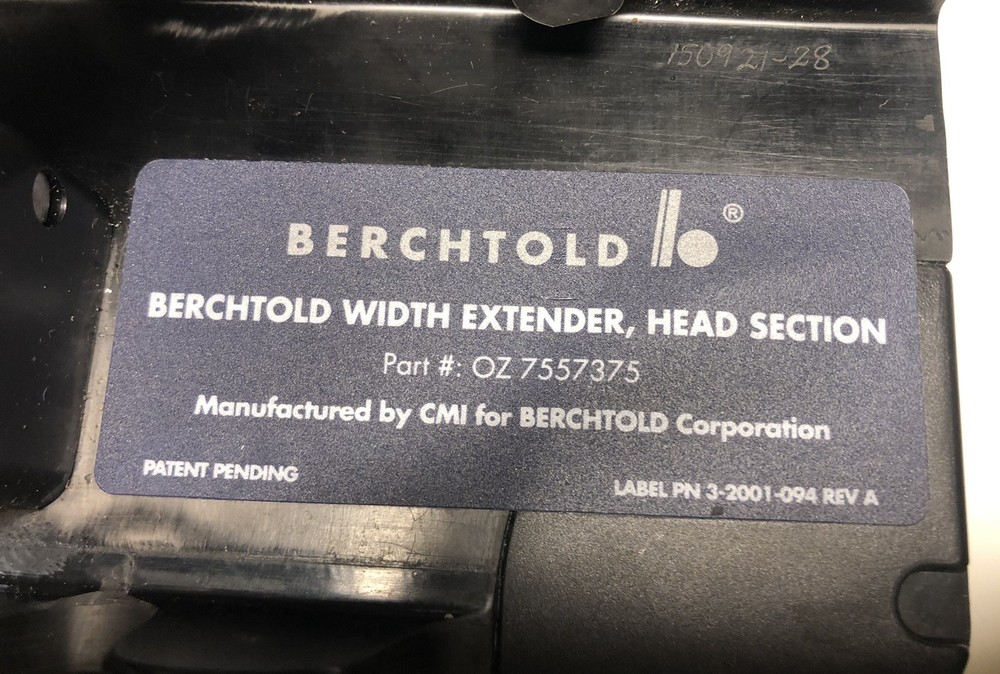 Berchtold OZ-750-1275 Surgical Table Arm Width Extender Board with Pad