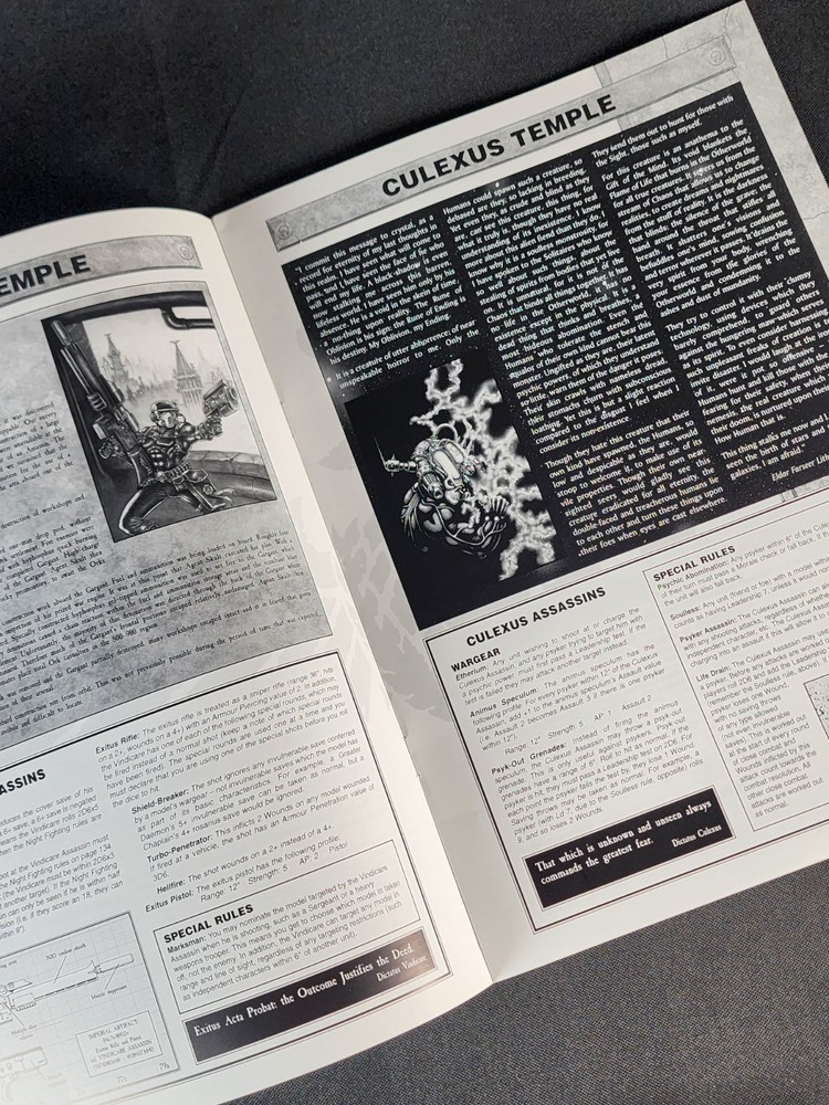 GW 40K 3rd Edition 1999 Codex Assassins