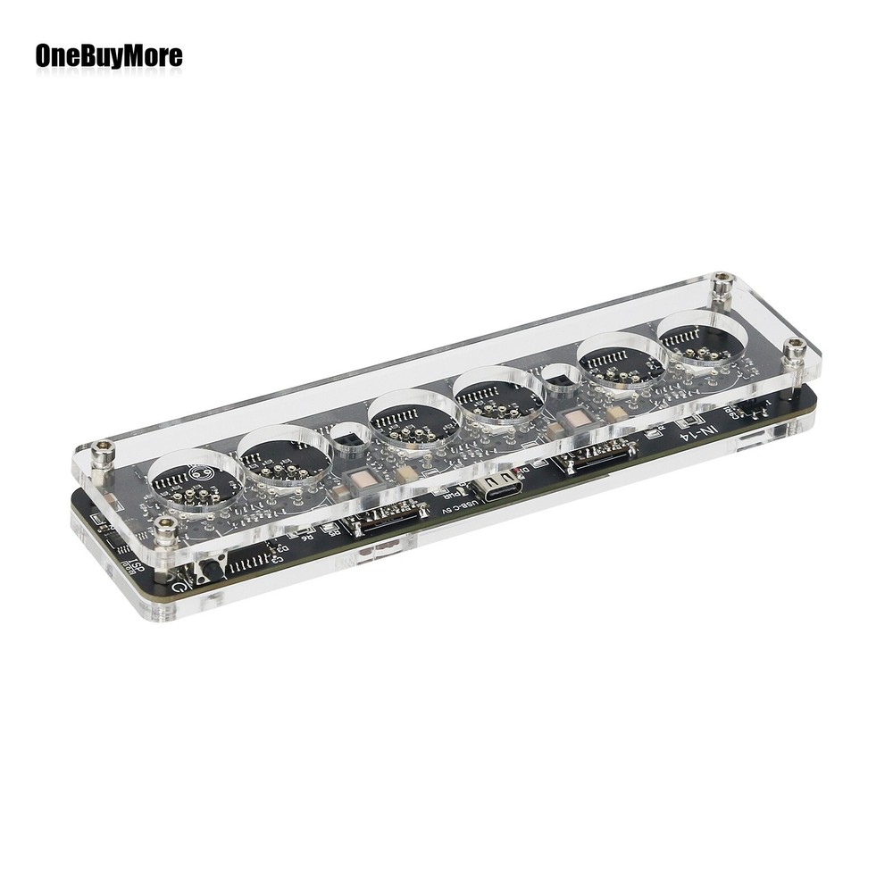 IN-14 6-Digit Nixie Tube Clock Desktop Clock Advanced Version w/ Remote Control