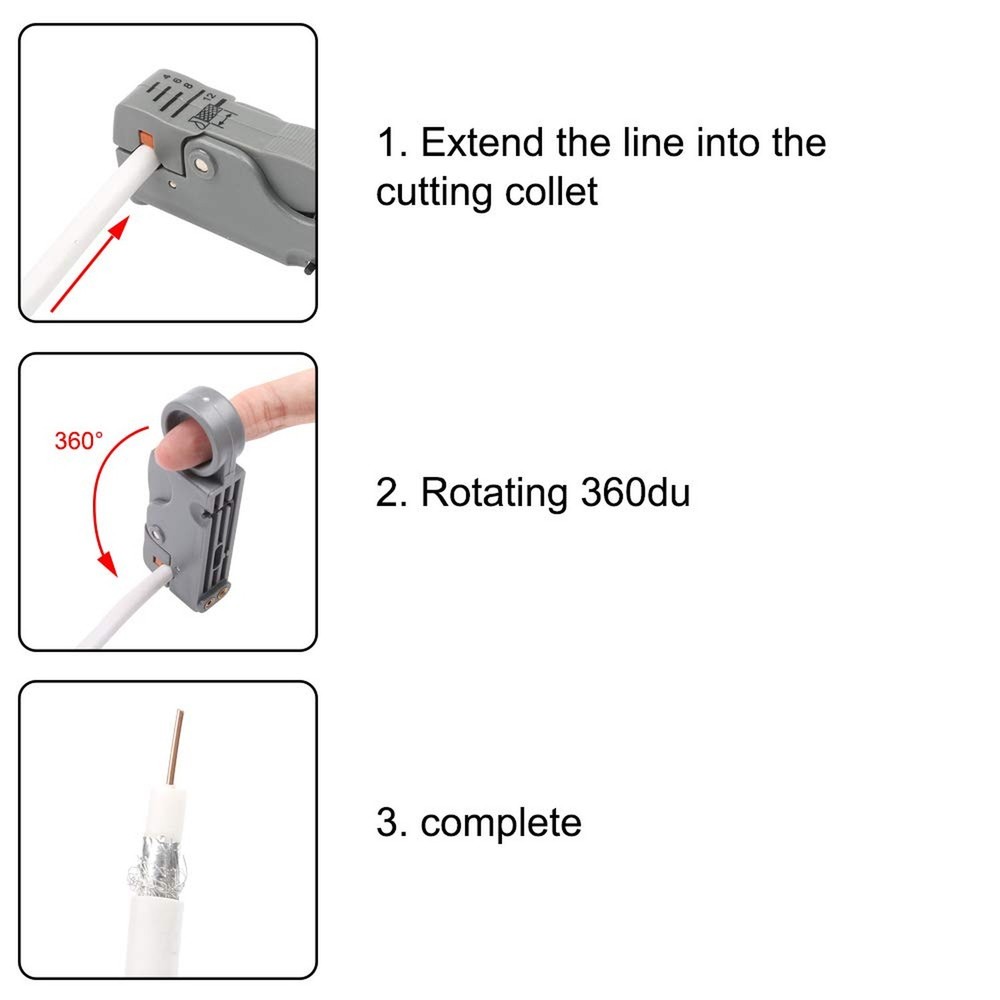 New Multitool Wire Stripping Squeezing Pliers Coaxial Cable Cold Press Clamp ...