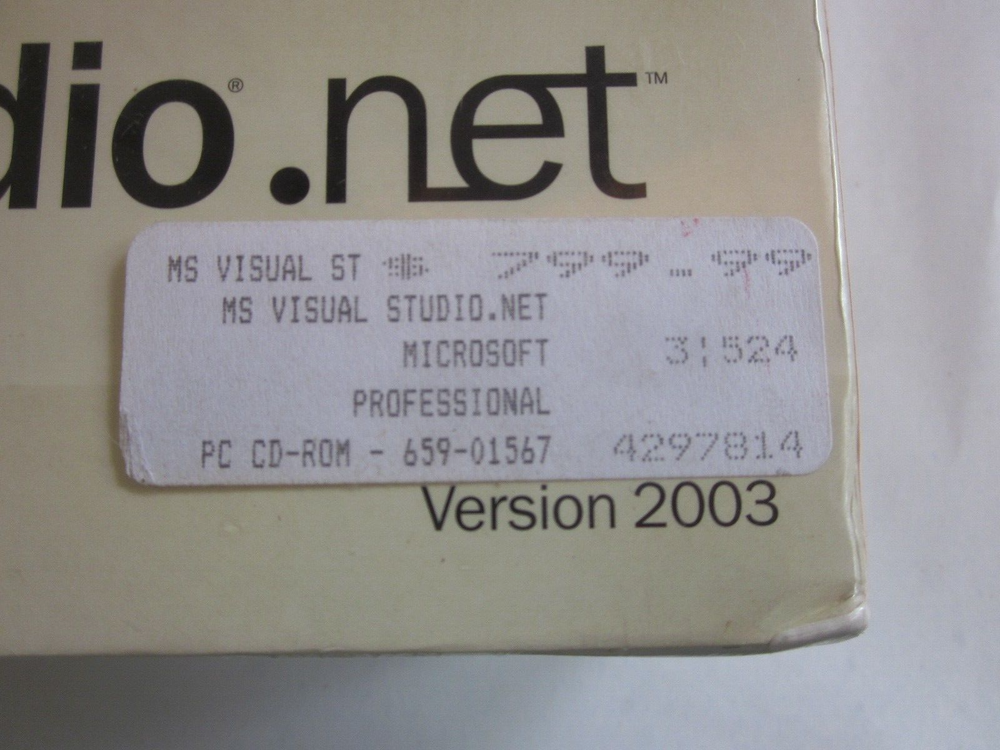 NEW Visual Studio .Net 2003 Professional Full Retail Version Includes SQL/SERVER