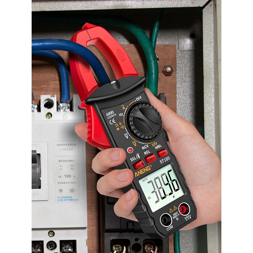 Digital Multimeter Tester AC DC Volt Ohm Amp Clamp Meter Auto Range LCD Handheld