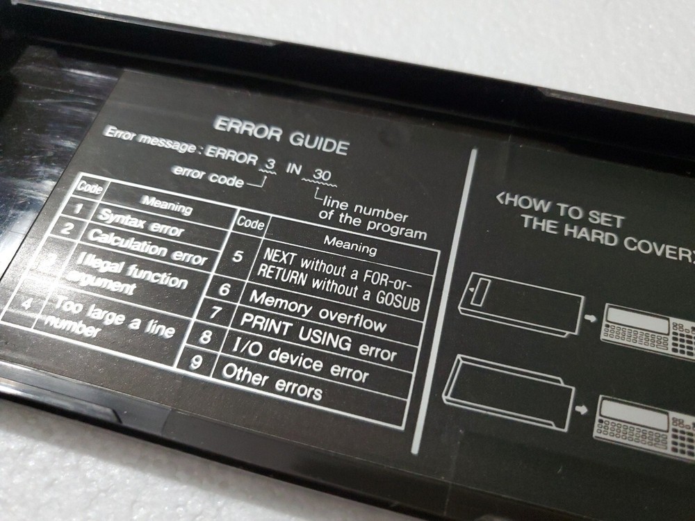 Cover ONLY for Sharp PC-1360 Calculator