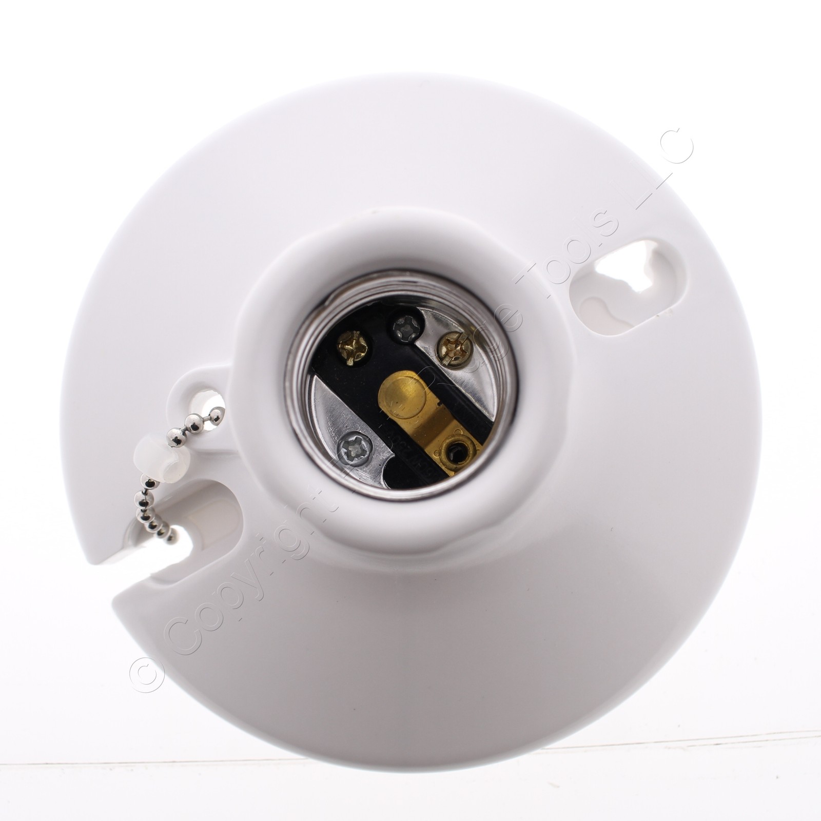 Eaton 2-Piece Keyless Medium Lampholder Push Wire Socket Pull Chain S759W-CD