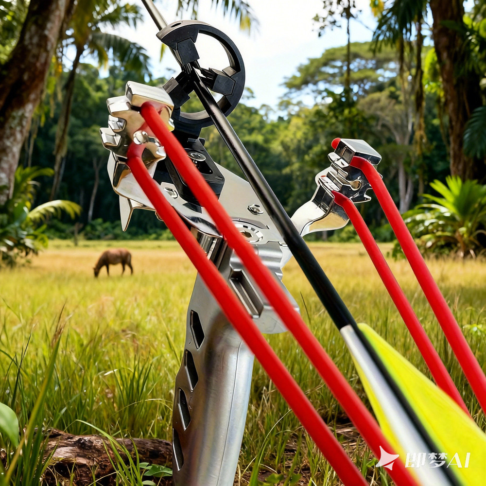 Multi-Function Hunting Slingshot Detachable Arrow Launcher High-Velocity Bands
