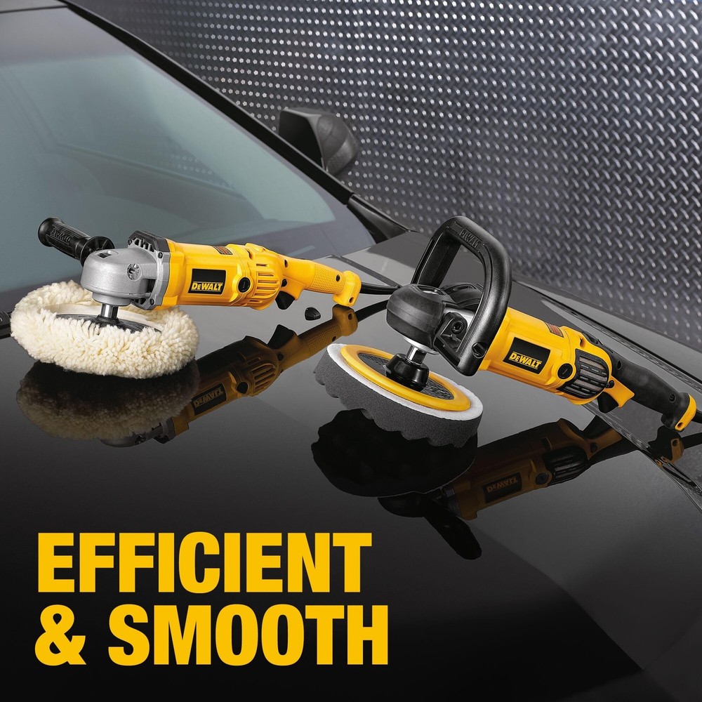 DEWALT Buffer Polisher, 7in9in, 12 amp, Variable Speed Dial 03,500 RPM’s, Sof...