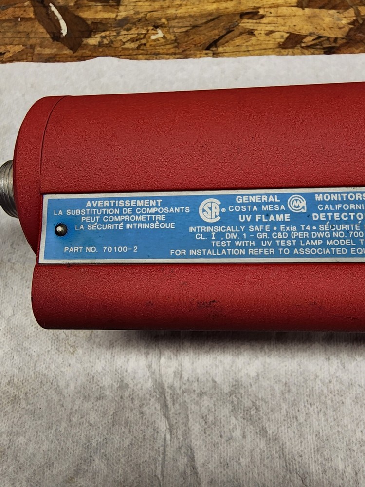 General Monitors 70100-2 UV Flame Detector Untested! Unknown Condition!