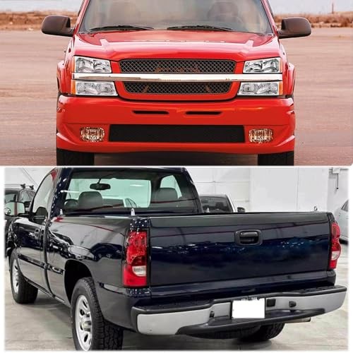 Headlights Tail Lights Assembly Combo Chrome Amber Side Headlight w/Taillight
