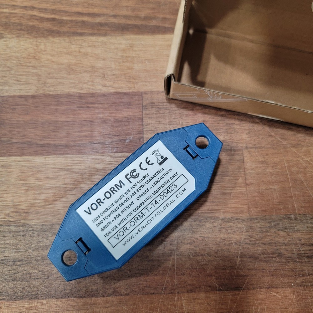 Veracity VOR-ORM Ethernet Range Extender + POE Opened Box *No Manual*