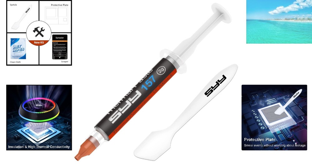 2g Non-Conductive Thermal Paste for Reliable CPU Performance - Easy Application