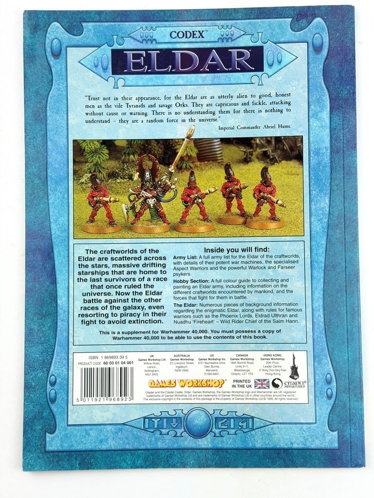 Games Workshop Warhammer 40K Codex Blood Angels + Eldar Paperback Books