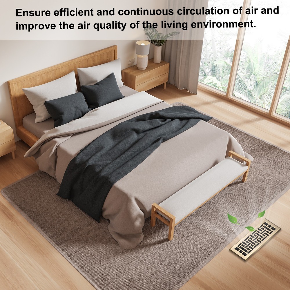 2 Piece 4"x10" Ventilation Grille Black