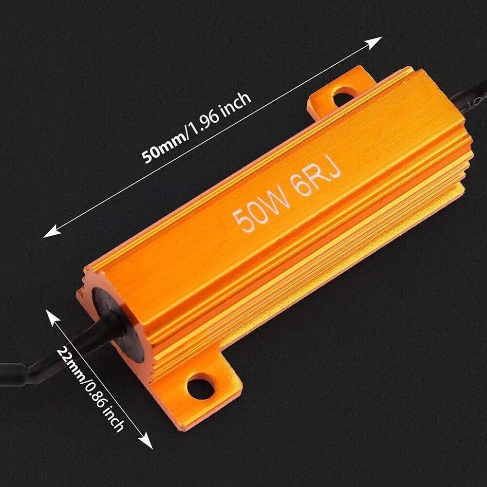 4pcs Load Resistor 50W 6RJ 6ohm LED Decoder FIX Hyper Flash Turn Signal Blinker