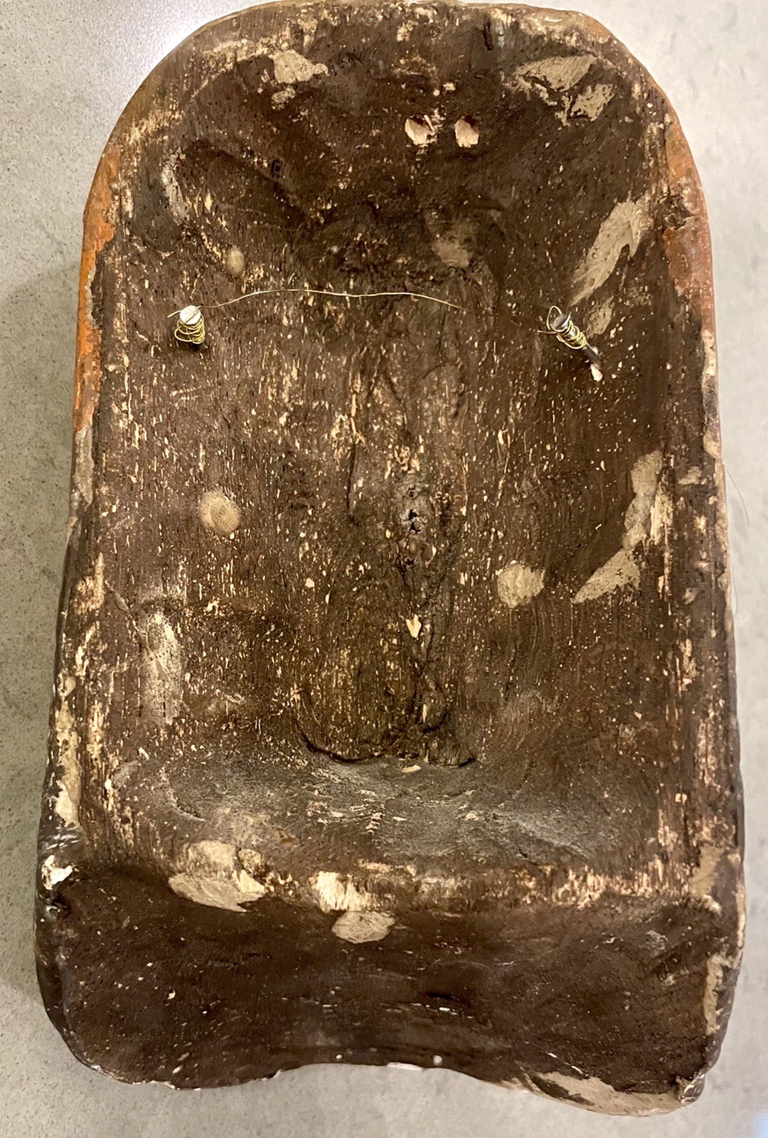 Antique MEXICAN Michoacan FOLK ART Vintage Man FACE WOOD DANCE Festival mask