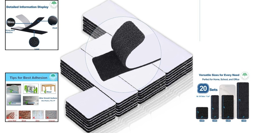 Industrial Style Heavy Duty Hook & Loop Strips—Secure, Hassle-Free Application