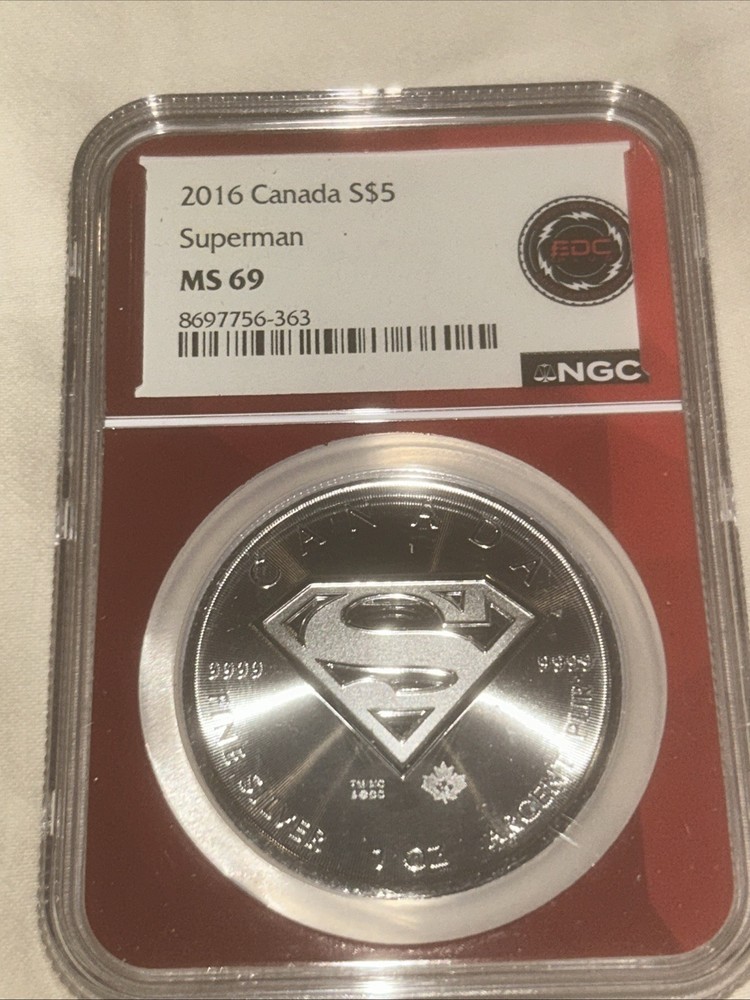 2016 Canada S$5 Superman MS69