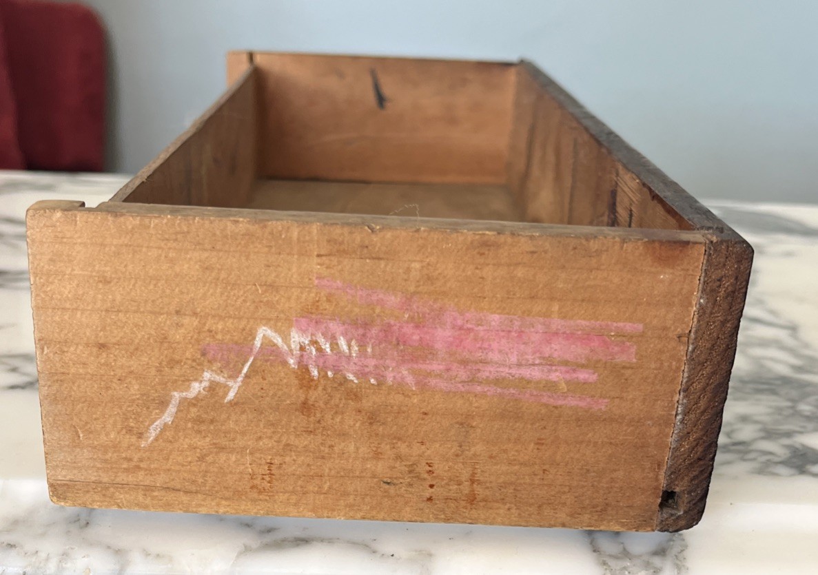 Antique Doll Size Wood Dresser With Brass Handles And Mirror Salesman Sample?