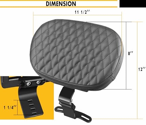 Adjustable Driver Rider Backrest Quick Release for Harley Softail 57-GB-1