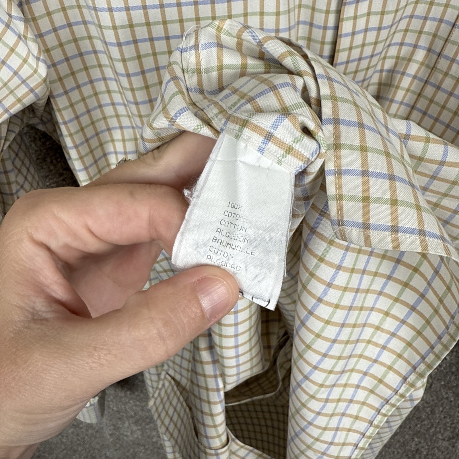 Ermenegildo Zegna Beige Button Up Shirt Men’s Medium Italy