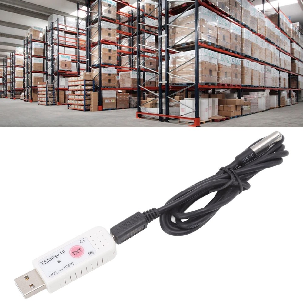 USB Computer Thermometer, PC Thermometer Sensor Data Logger Recorder with Tem...