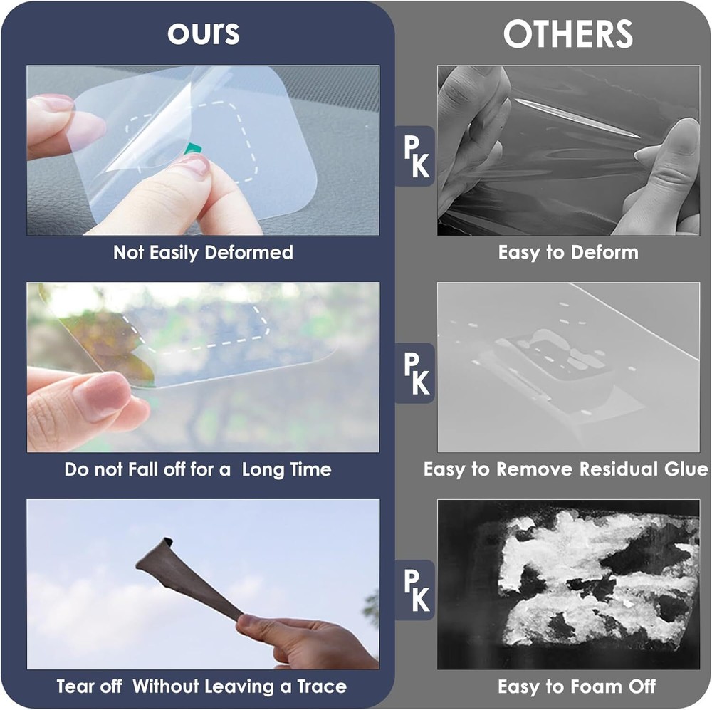 8Pcs Dashcam Windshield Sticker, Electrostatic Stickers for Dash Cam, 8-pcs