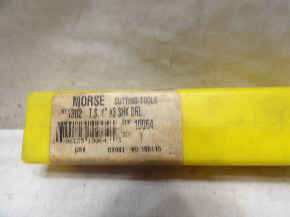Morse 1" Drill Bit - The End Has Been Turned Down to 1/2 Shank
