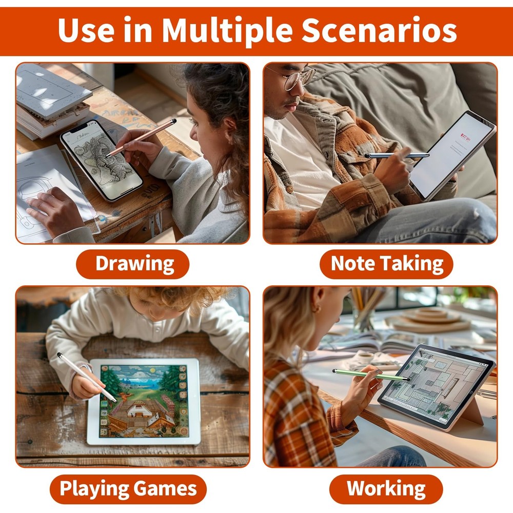 Stylus Pen for iPhone/ipad/Android Tablets 2-in-1 High Sensitivity Accessories