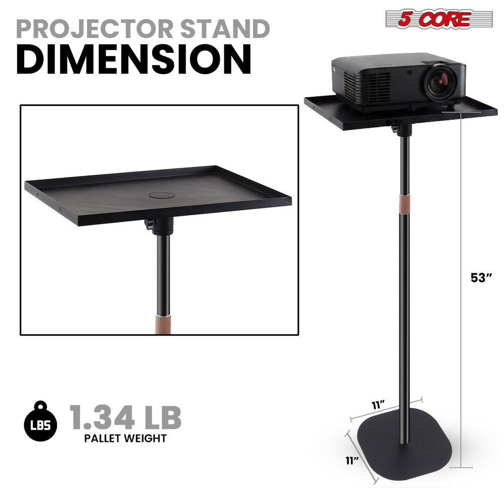 5 Core Projector Stand Floor Adjustable Heavy Base Universal Projectors Support