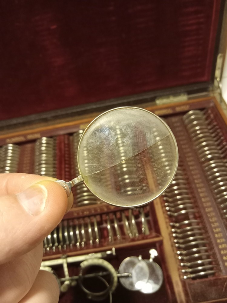 Antique Optical Optometry Eye Exam Testing Kit