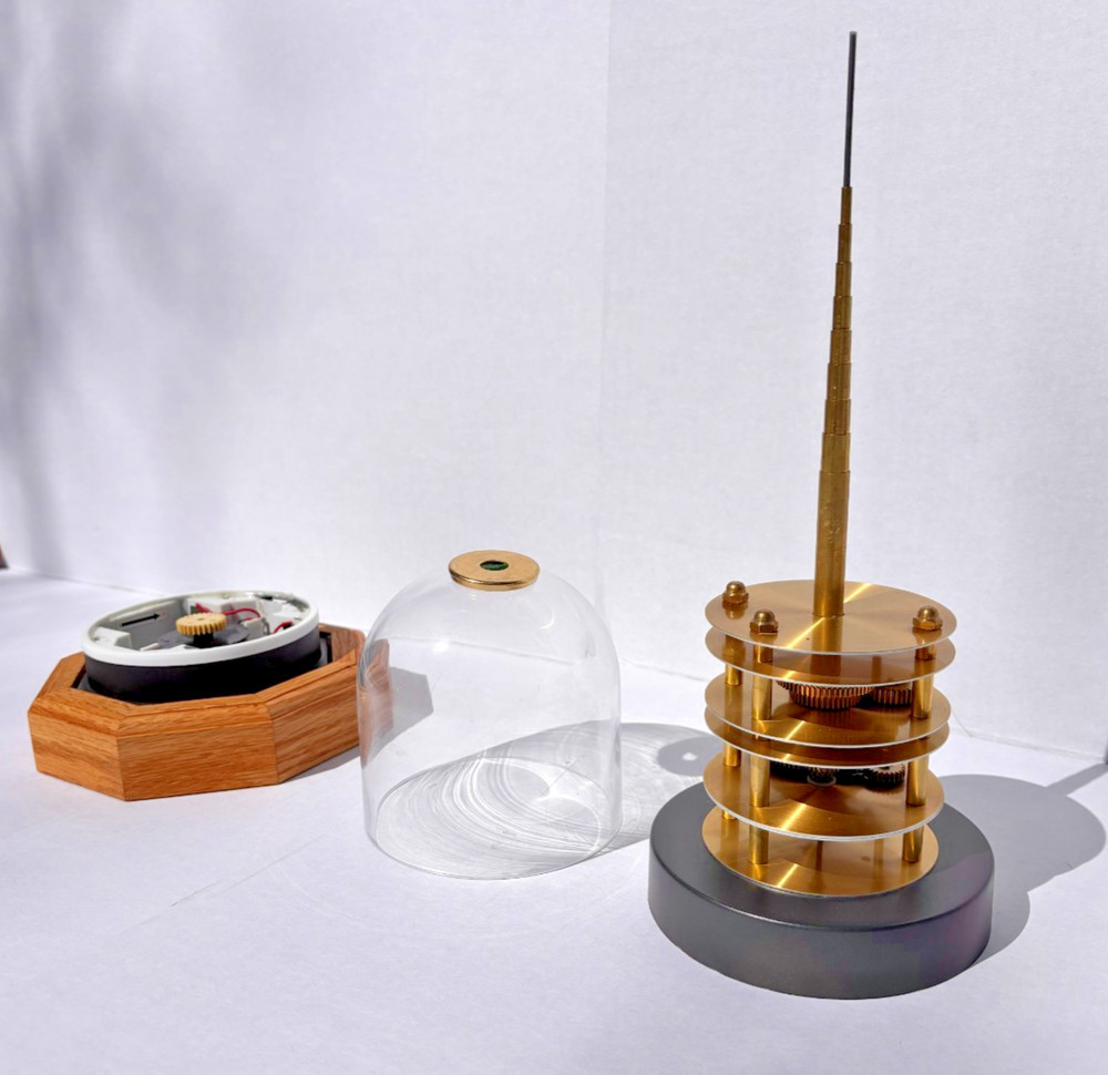 Wanderers Orrery Motorized Brass Solar System Model 28 Gemstone Planets & Moons