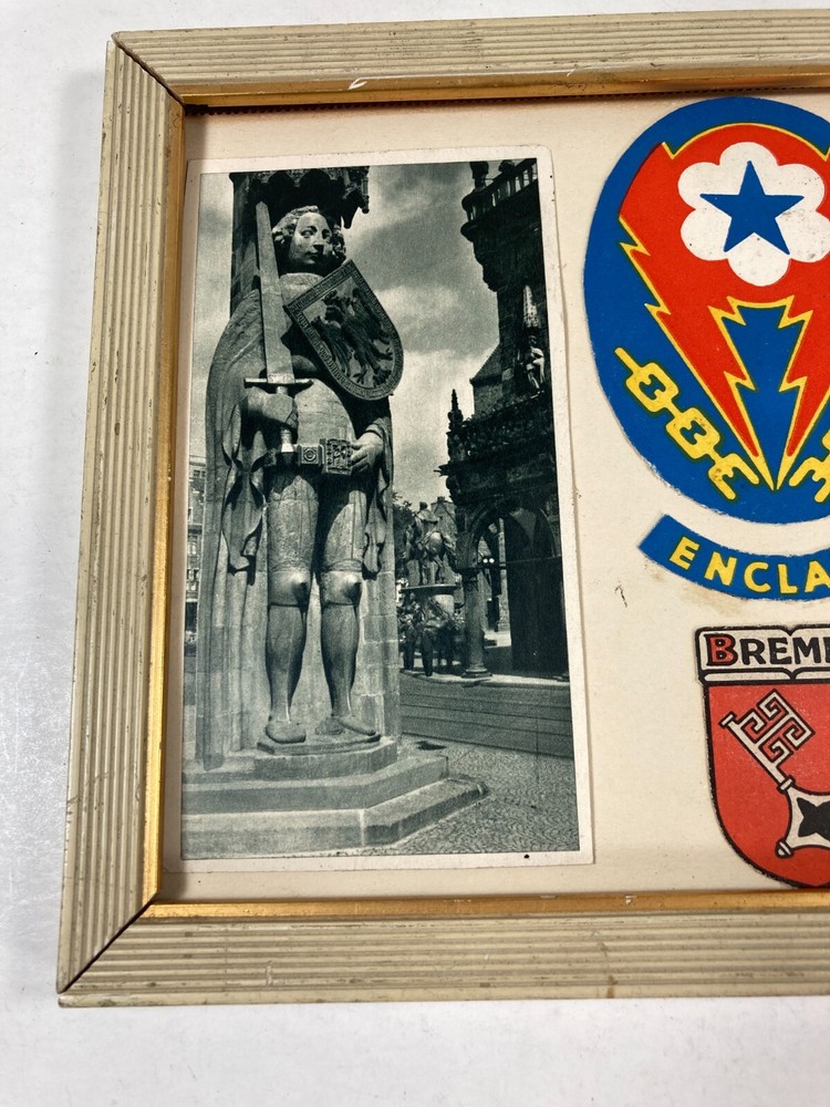 WW2 Occupation US Army Military Bremen Enclave Souvenir Frame Wall Hanging