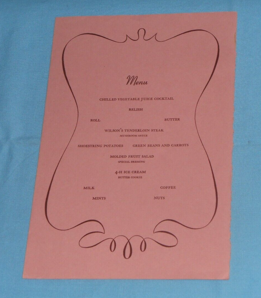 vintage 1941 WILSON & CO. Thos. E. Wilson Day program/menu