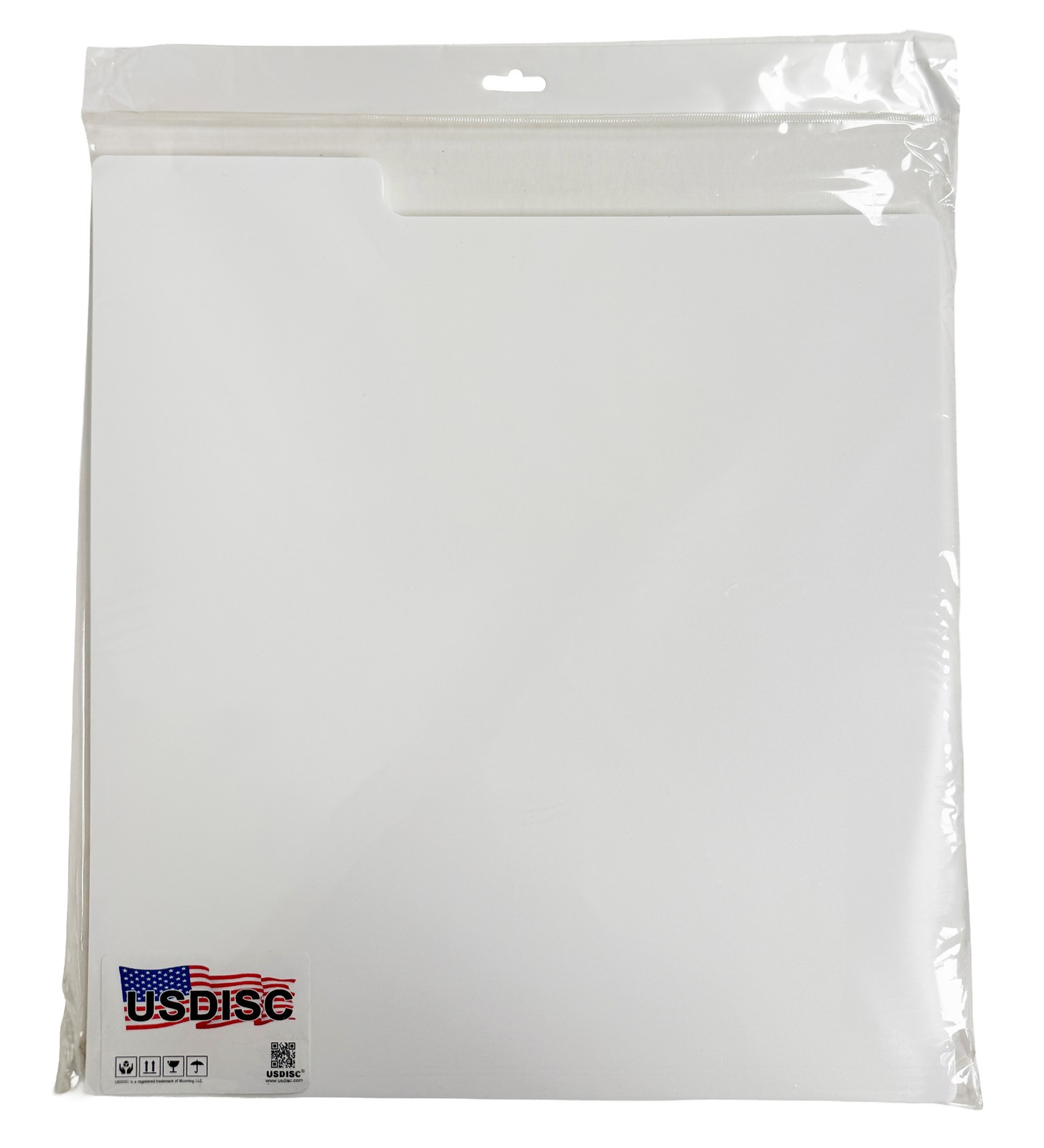 USDISC Record Dividers 12", LP, Polypropylene, 28pt Square Corners (White) Lot